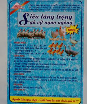 Siêu tăng trọng gà, vịt, ngan, ngỗng